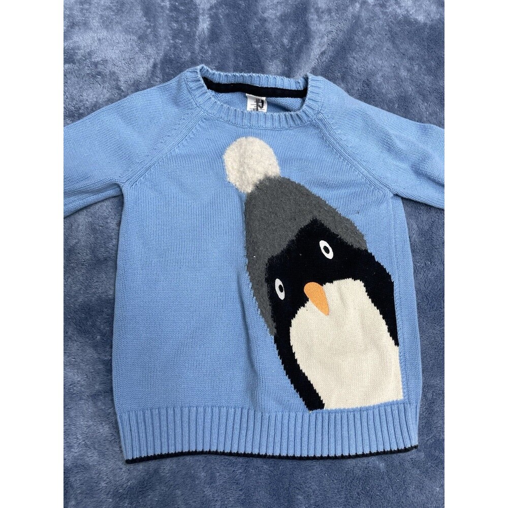 Gymboree Toddler 4T Penguin Blue Sweater Pullover Cute Winter Kids Top